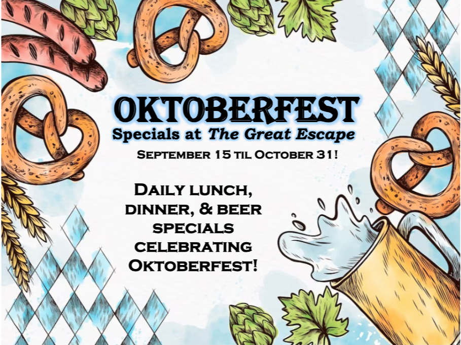 Oktoberfest Specials now through 10/31/23