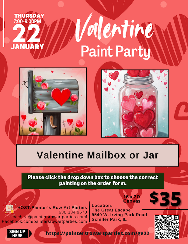Valentines Paint Party at The Great Escape